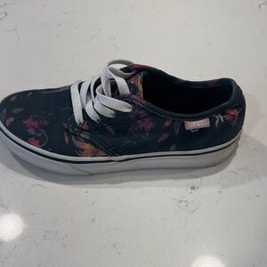 Vans kids Black Floral Canvas Shoes